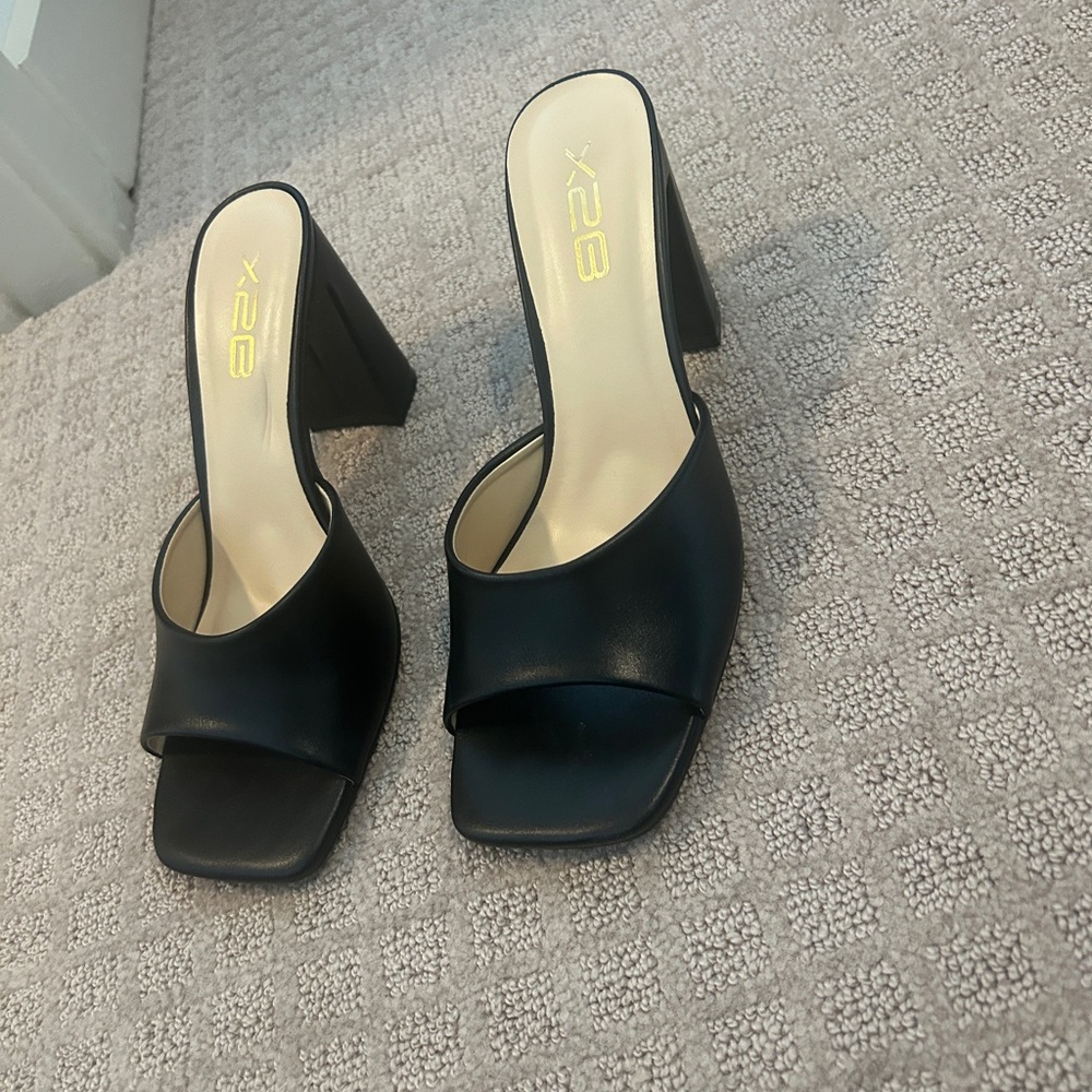 X2 Black Women's Heeled Sandals